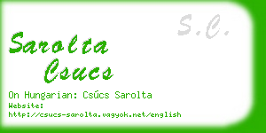 sarolta csucs business card